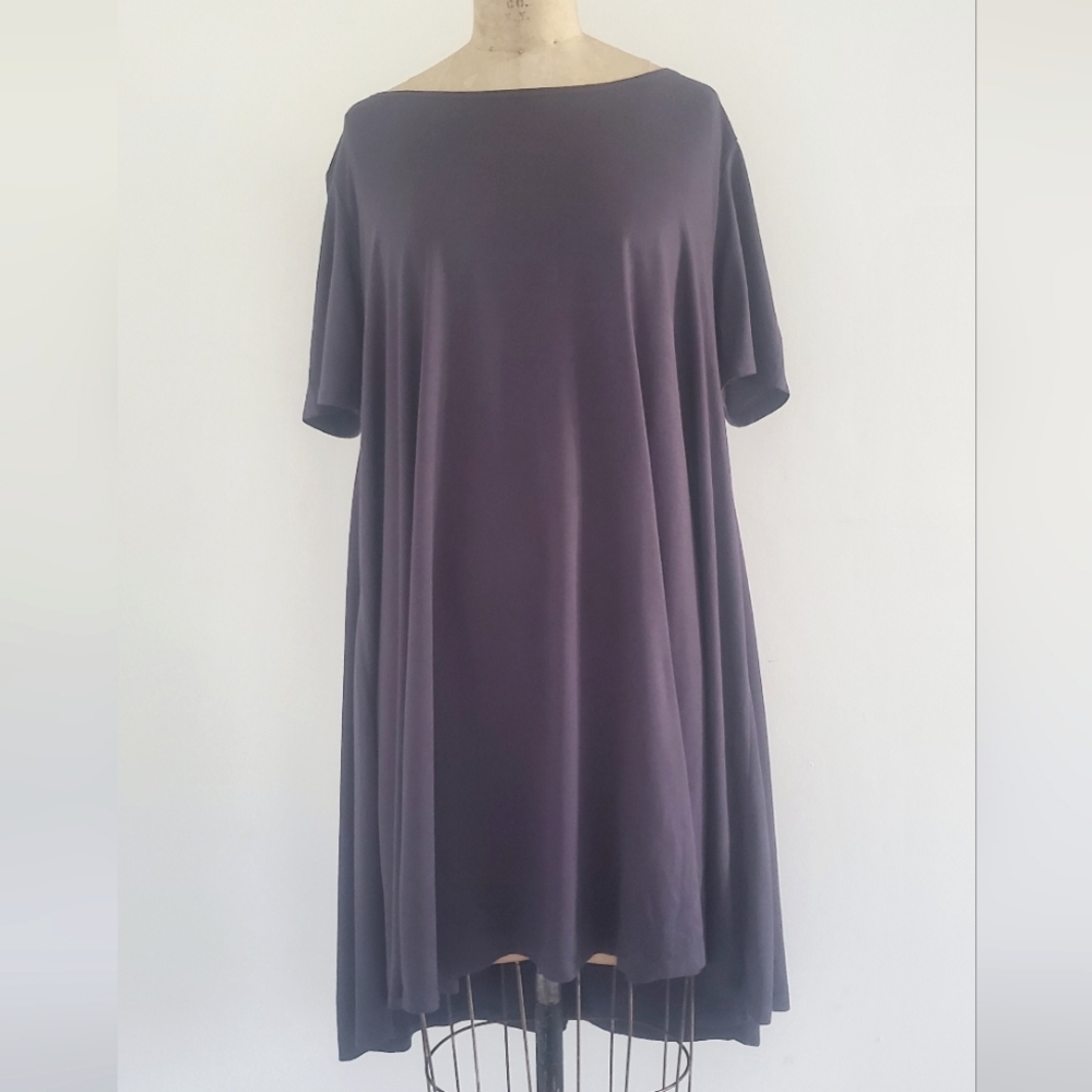 Survival Thin Knit A-Line Midi dress, size L, dark gray